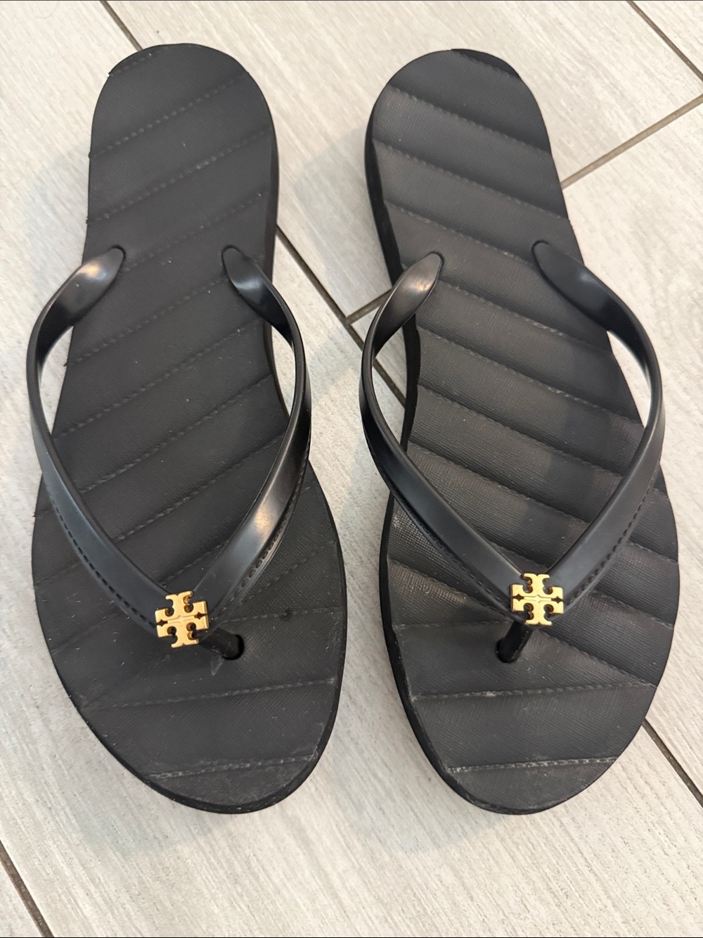 Tory Burch Women's Kira Flip Flop Sandals, Black, Size 10